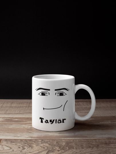Personalized Roblox Man Face Customized Mug 11oz and 15 oz Ceramic Mug Gamer