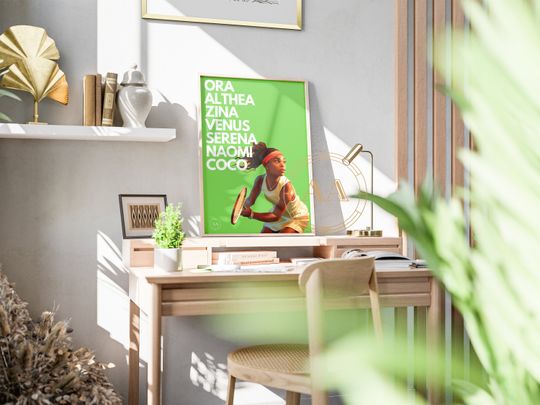 Coco Gauff Poster, Tennis Minimalist Poster