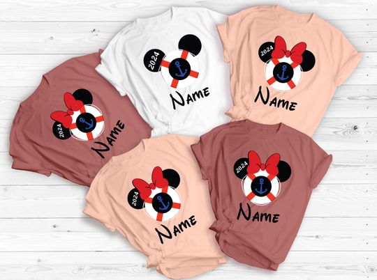 Custom Name Disney Family Cruise Vacation Shirts, Disneyland 2024