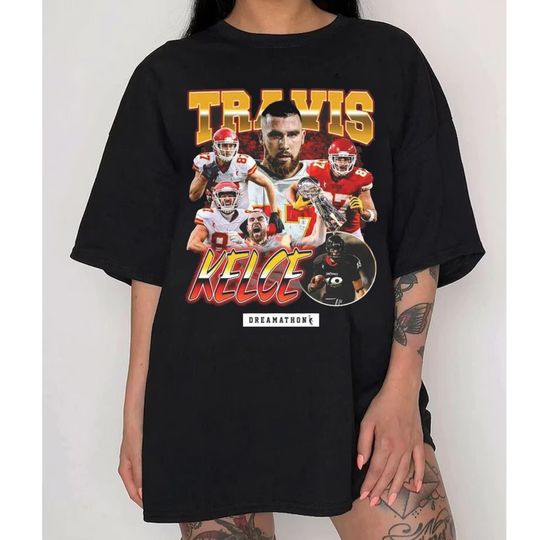 Travis Kelce Shirt, Travis Kelce Vintage 90s Bootleg Style Rap Tee