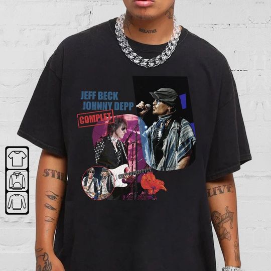 Jeff Beck And Johnny Depp 2022 Tour Shirt Vintage 90s Graphic North American Tour Shirt