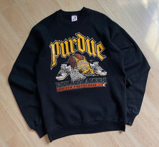 Vintage 90s Purdue Boilermakers Basketball Sweatshirt, Purdue Boilermakers Shirt