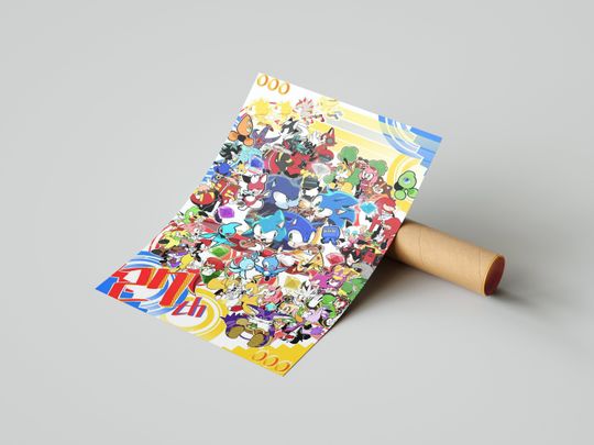 Sonic Poster Print | Gaming Poster | Room Decor | Wall Decor