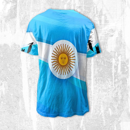 M10 Messi Argentina Flag Unisex T-shirt 3D