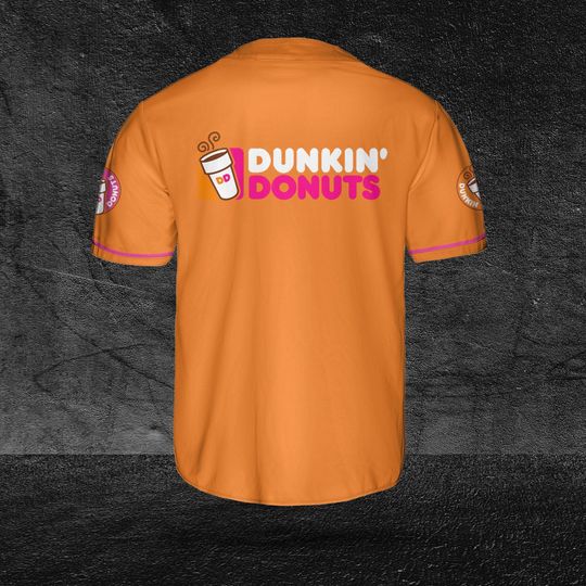 Dunkin Donuts Orange  Baseball Jersey, Beer Lovers Jersey
