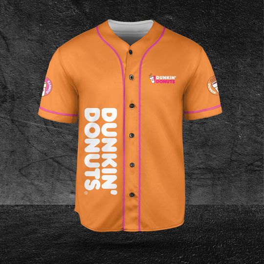 Dunkin Donuts Orange  Baseball Jersey, Beer Lovers Jersey