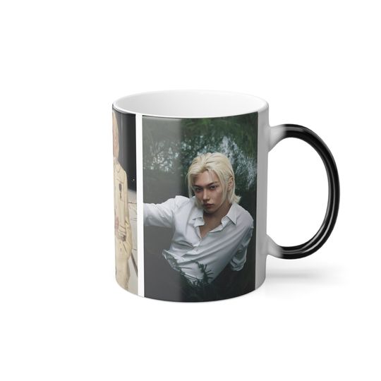 Felix Stray Kids Color-Changing Mug, Heat Activated 11oz K-pop Coffee Cup