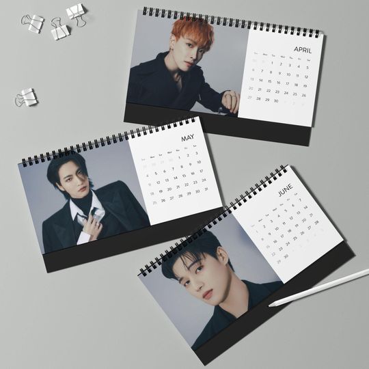 Ateez 2026 Desk Calendar  Limited Edition Kpop Calendar, Custom 12-Month Desktop Calendar, Atiny Fan Gift