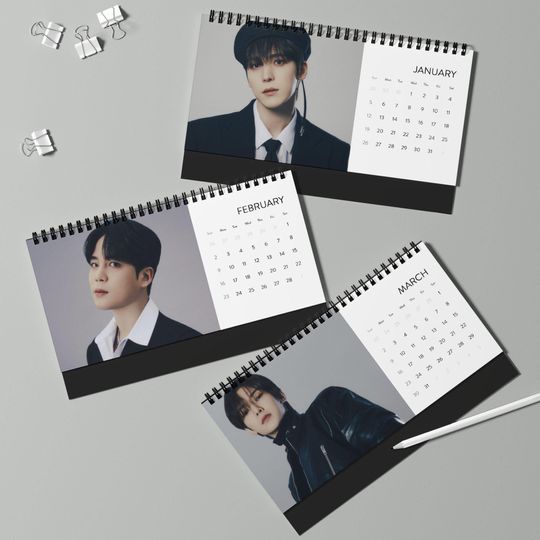Ateez 2026 Desk Calendar  Limited Edition Kpop Calendar, Custom 12-Month Desktop Calendar, Atiny Fan Gift