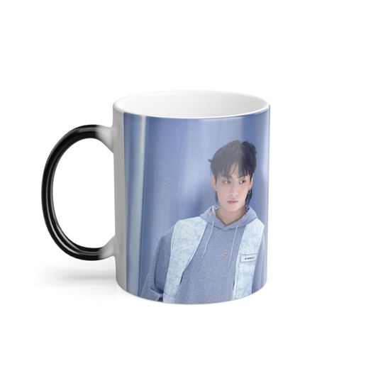 Jungkook BTS Color-Changing Mug, Heat Activated 11oz Coffee Cup