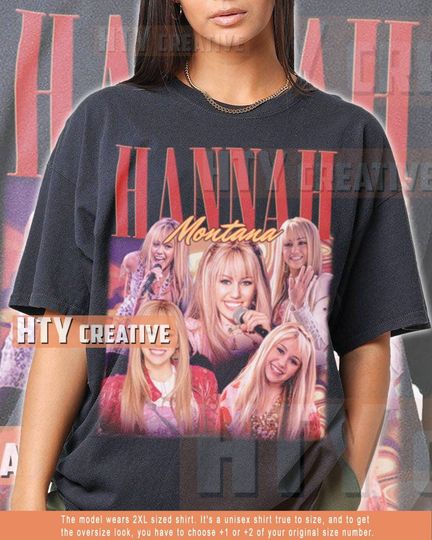 Limited Hannah Montana Shirt Gift Graphic Tee Hannah Montana tshirt