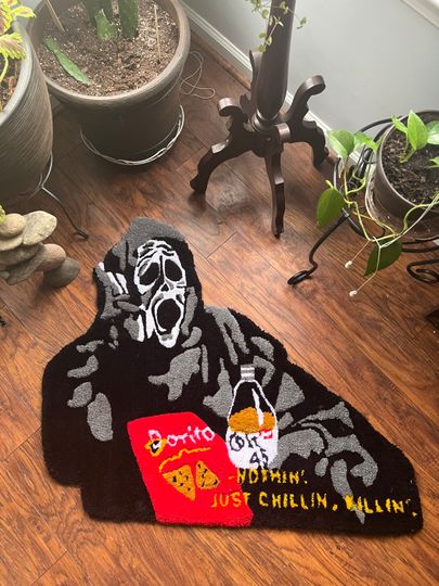 Scream rug, Halloween Gift, Halloween Home Decor