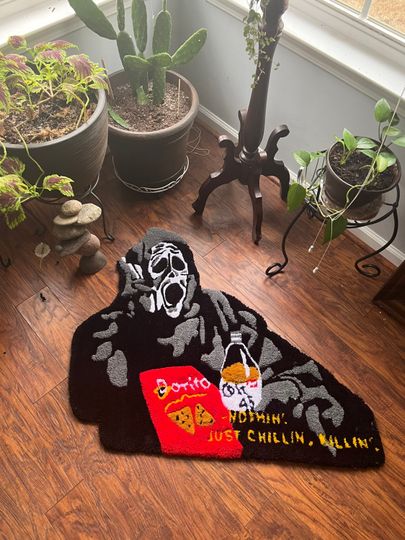 Scream rug, Halloween Gift, Halloween Home Decor