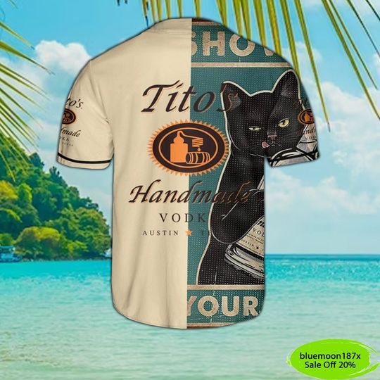 Titos Vodka Baseball Shirt, Titos Vodka Baseball Jersey