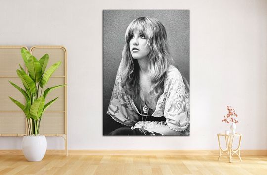 Stevie Nicks Black White Poster