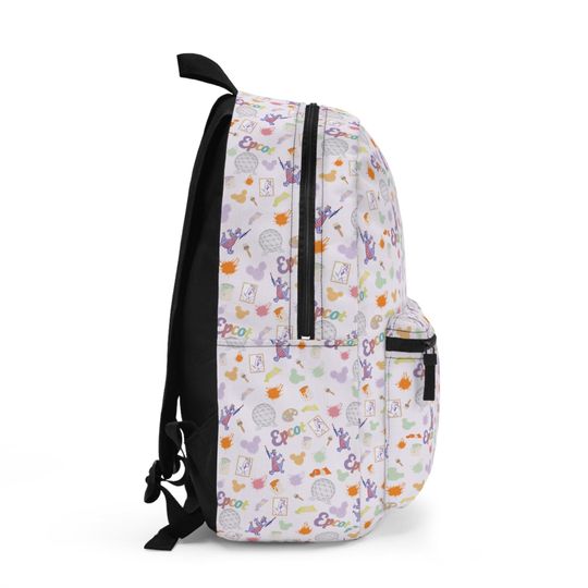 A Stroke of Imagination Backpack | Theme Park Bag | Epcot Inspired Figment Pattern Backpack