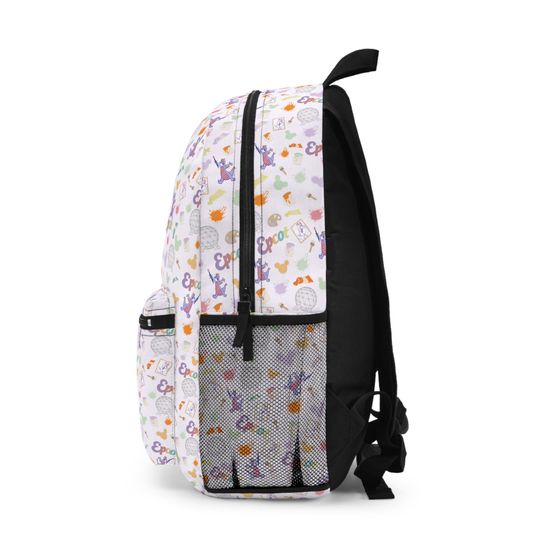 A Stroke of Imagination Backpack | Theme Park Bag | Epcot Inspired Figment Pattern Backpack