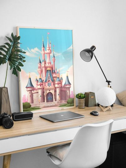 Disney Castle wall art in different sizes and canvas | Customisable Magic Kingdom wall art