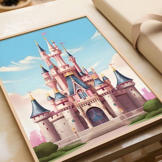 Disney Castle wall art in different sizes and canvas | Customisable Magic Kingdom wall art