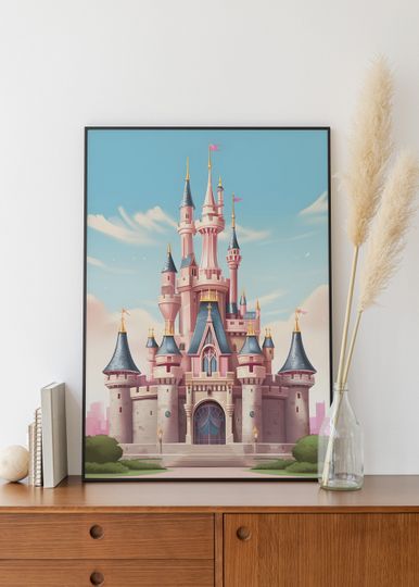 Disney Castle wall art in different sizes and canvas | Customisable Magic Kingdom wall art