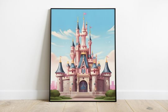 Disney Castle wall art in different sizes and canvas | Customisable Magic Kingdom wall art