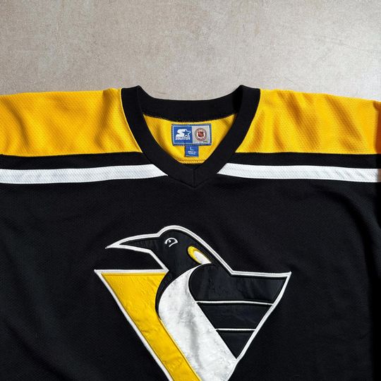 2000s Starter NHL Pittsburgh Penguins Black Jersey - L