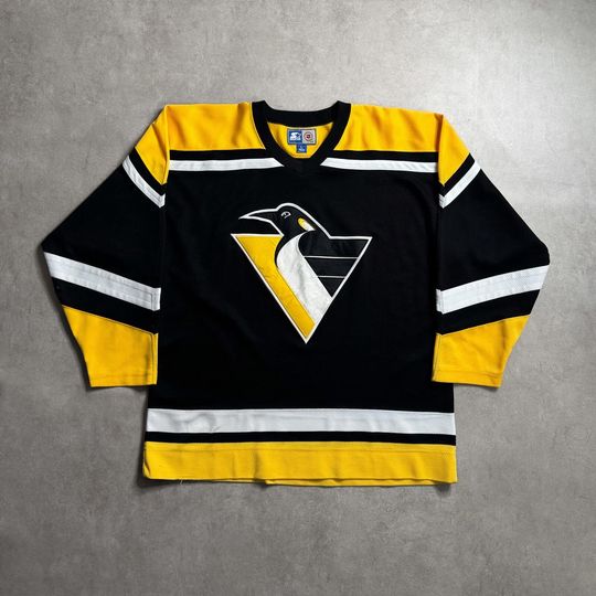 2000s Starter NHL Pittsburgh Penguins Black Jersey - L