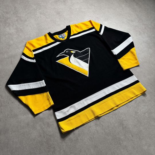 2000s Starter NHL Pittsburgh Penguins Black Jersey - L