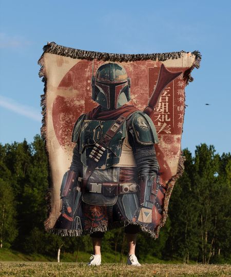Star Wars Hand Woven Blanket | Boba Fett Tapestry| Poison