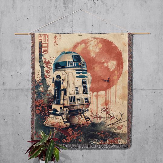 Star Wars Hand Woven Blanket | R2D2 Tapestry| Droid Poison
