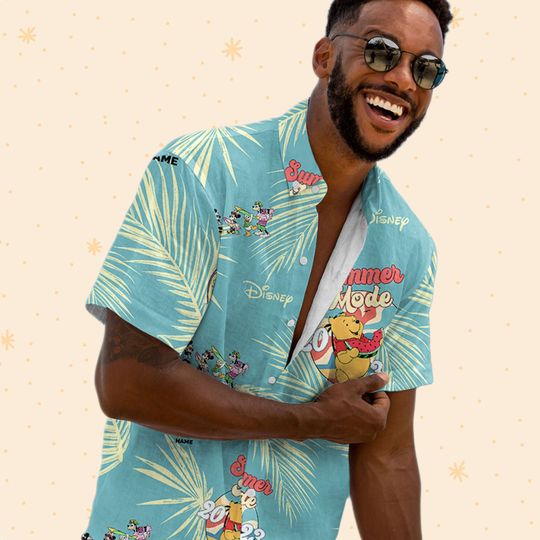 Personalized Disney Pooh Summer Mode Hawaiian