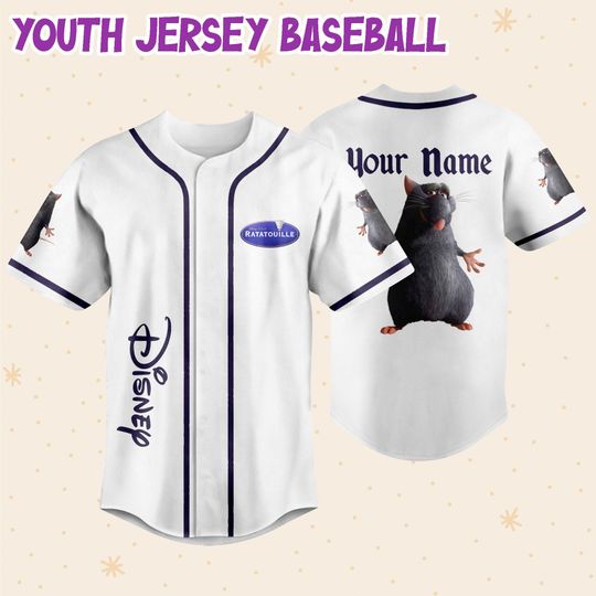 Personalized Disney Ratatouille Django Baseball Jersey