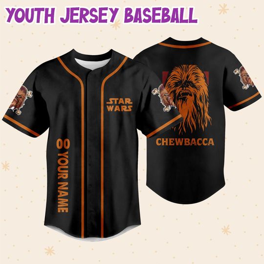 Personalize  Starwar Chewbacca Baseball Jersey For Fans Disney
