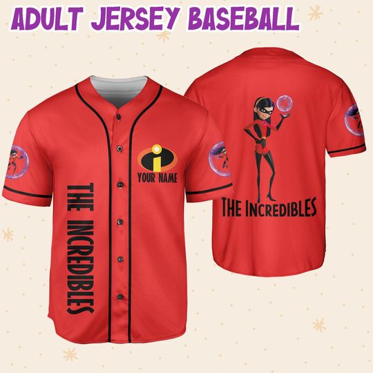 Personalized Disney The Incredibles Violet Parr Baseball Jersey