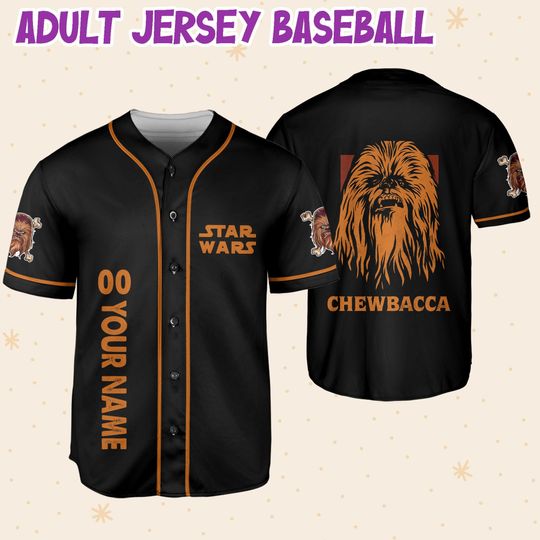 Personalize  Starwar Chewbacca Baseball Jersey For Fans Disney
