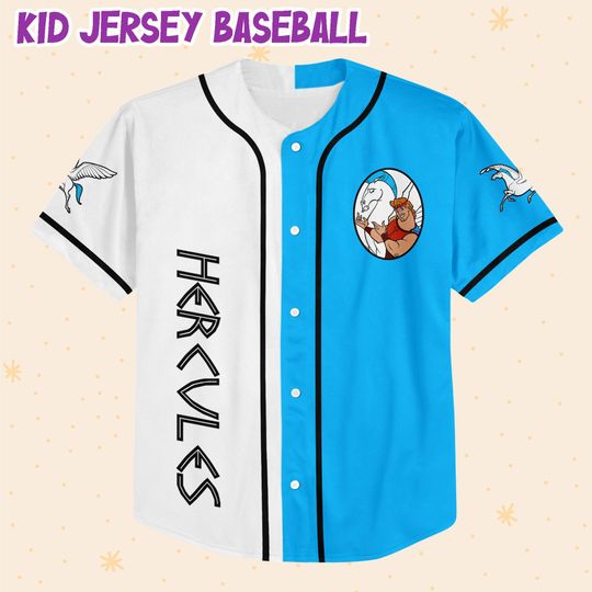 Personalize Hercules and Pegasus Baseball Jersey For Fans Disney