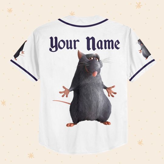 Personalized Disney Ratatouille Django Baseball Jersey