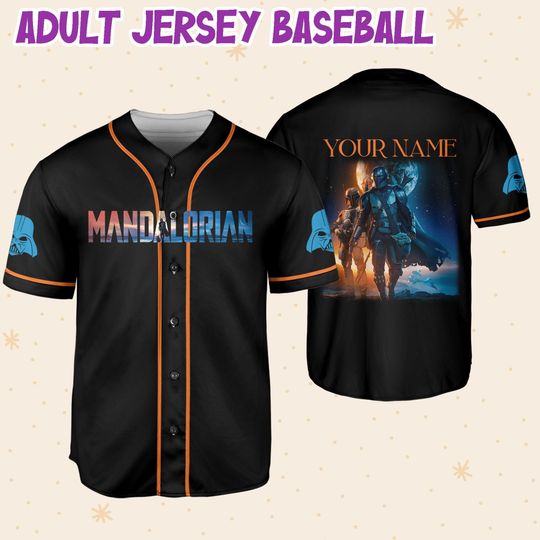 Personalize Starwar Mandalorian Horizontal Baseball Jersey For Fans Disney