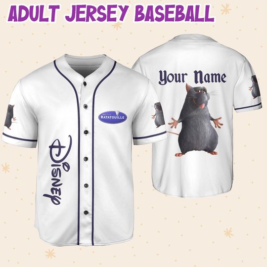 Personalized Disney Ratatouille Django Baseball Jersey