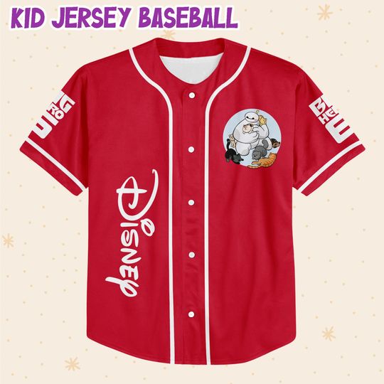 Personalized Disney Big Hero 6 BayMax Baseball Jersey