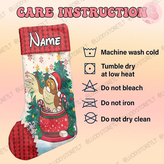 Custom Winnie the Pooh Xmas Stocking, Personalized Pooh Bear Gingerbread Stockings, Custom Name Holiday Stocking with Tigger, Piglet &Eeyore