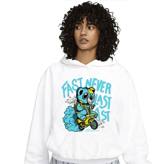 Fast Never Last BER Unisex Hoodie Match Jordan 5 Aqua