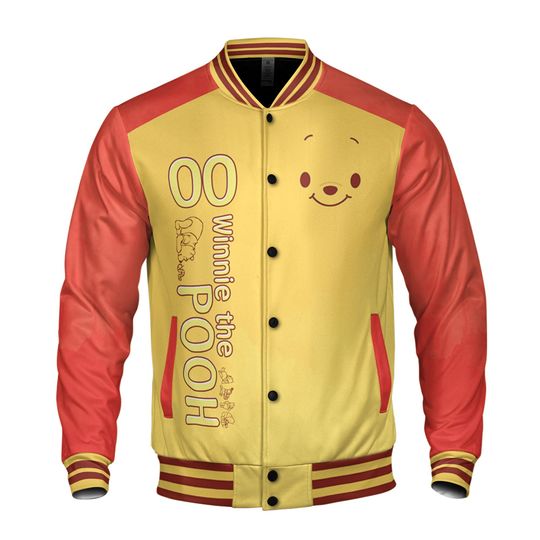 Personalized Winnie the Pooh Disney Baseball Jacket