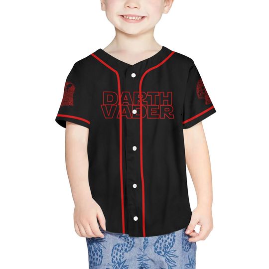 Personalize Star Wars Typo Darth Vader Red Style, Custom Disney Jersey