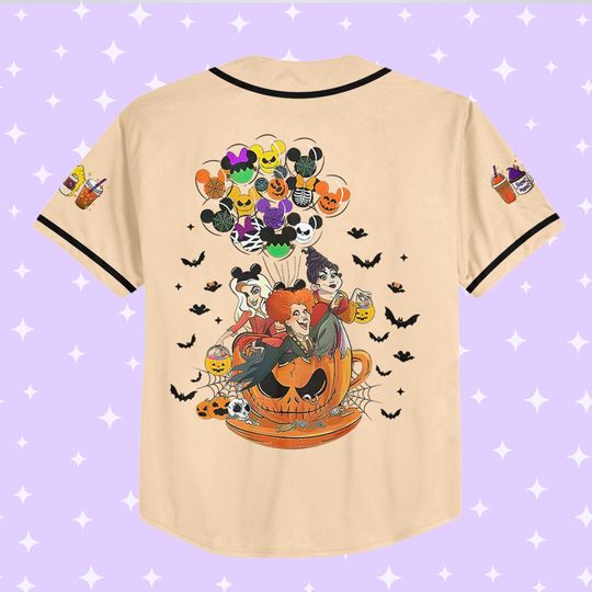 Personalized Halloween Disney Hocus Pocus Teacup Balloon Jersey