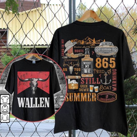 Cute Wallen Shirt Merch Tee Wallen Western Shirt, Country Music Double Sided Shirt