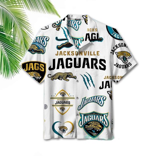 Jacksonville Jaguar Logo Hawaiian Shirt, Summer Vacation Hawaiian Shirt
