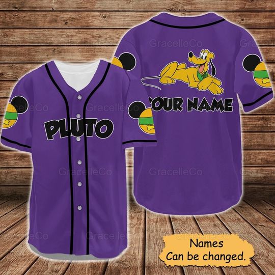 Pluto Custom Baseball Jersey Shirt, Disney Pluto Jersey Shirt
