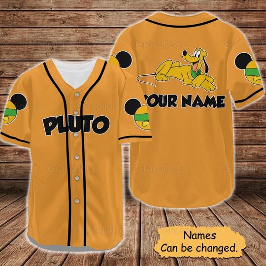 Pluto Custom Baseball Jersey Shirt, Disney Pluto Jersey Shirt