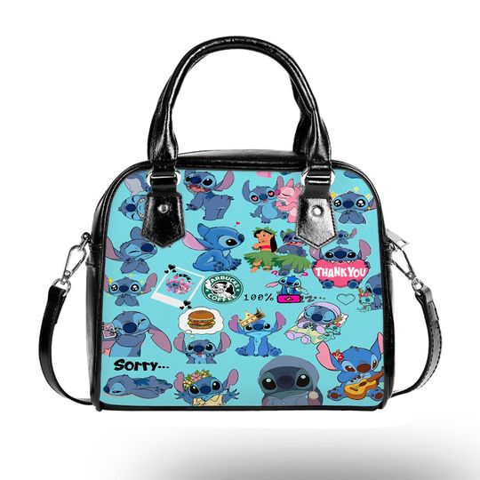 Stitch Disney Leather Bag, Stitch Lover Handbag